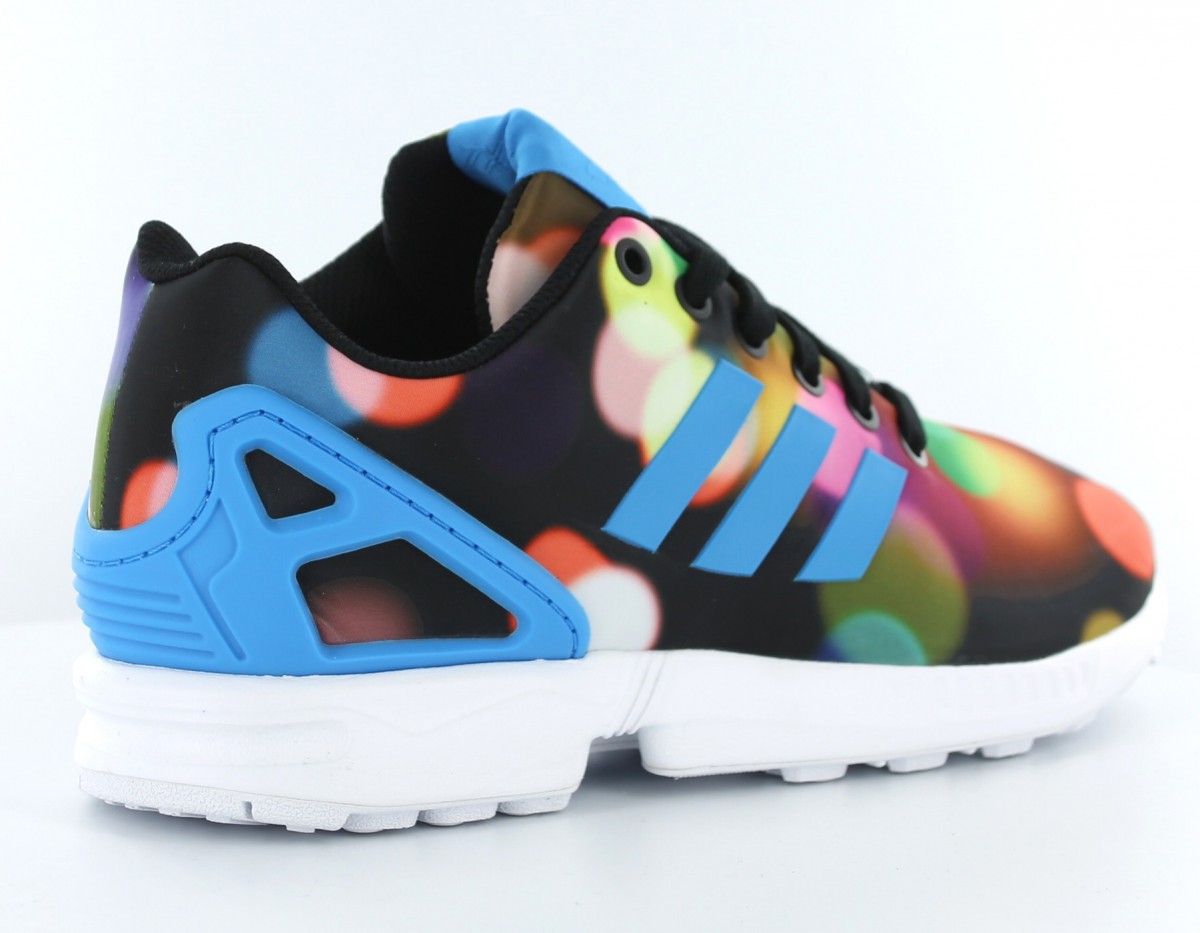 Adidas ZX Flux print femme NOIR/BLEU