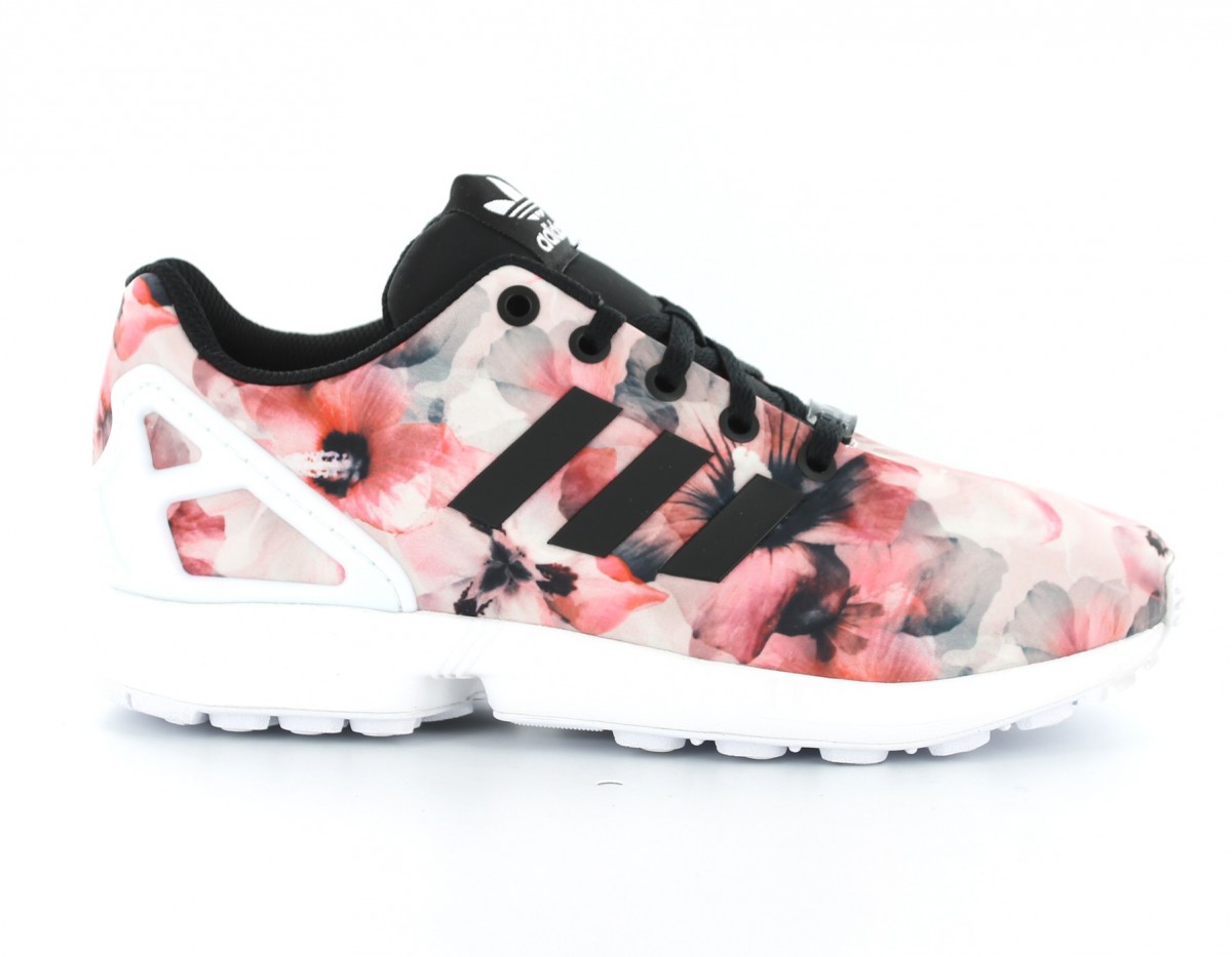 Adidas Zx flux femme floral ROSE/BLANC