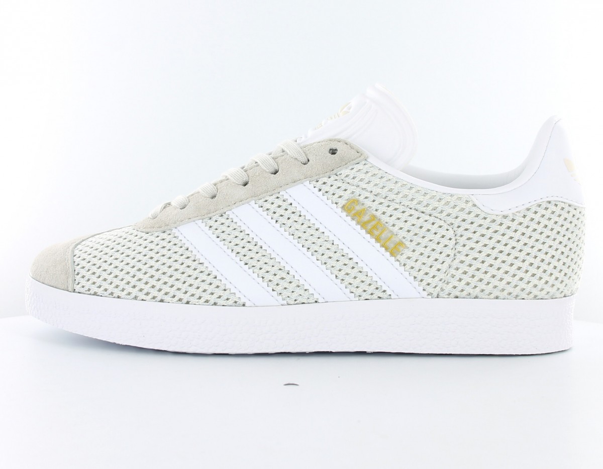 Adidas Gazelle mesh beige blanc