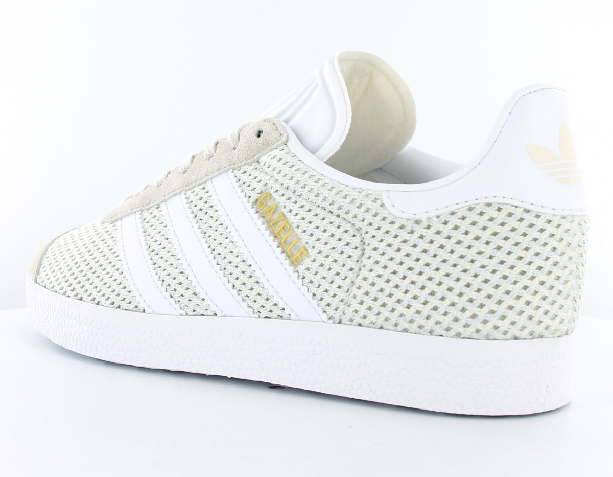 Adidas Gazelle mesh beige blanc