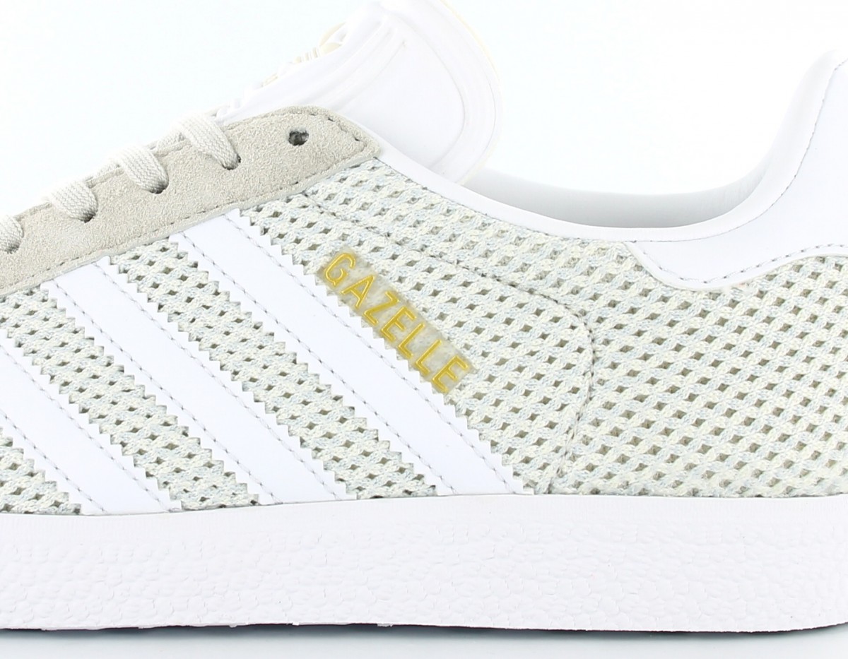 Adidas Gazelle mesh beige blanc