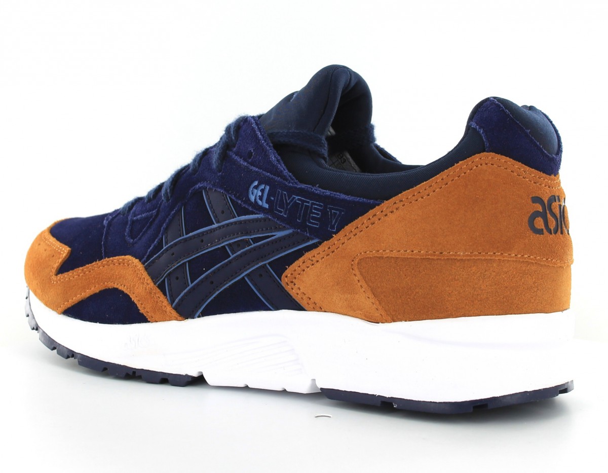 Asics Gel Lyte V Bleu Marine-Camel