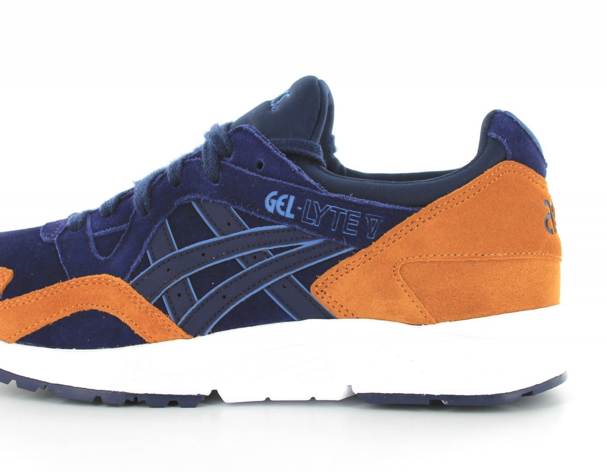 Asics Gel Lyte V Bleu Marine-Camel