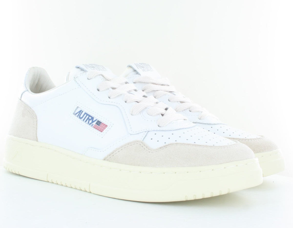 Autry Medalist suede blanc argent