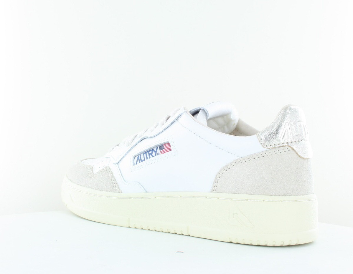 Autry Medalist suede blanc or