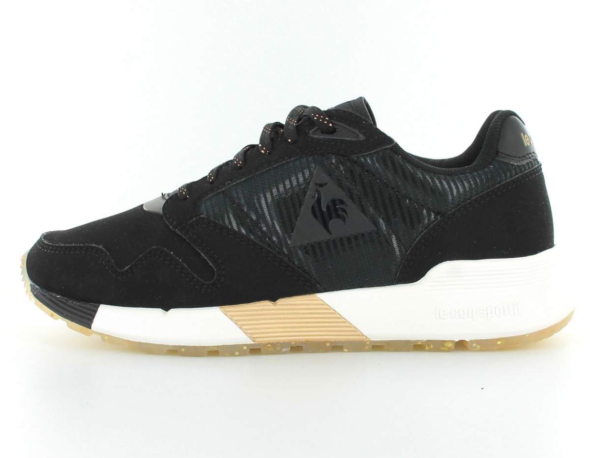 Lecoqsportif Omega x  Striped Sock noir-or