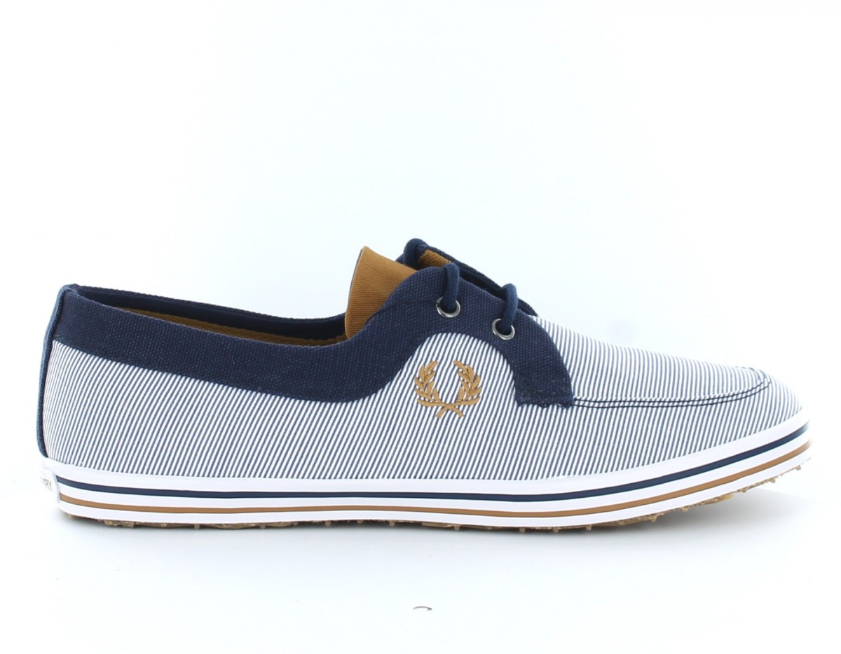 Fred Perry Drury Fine Stripe BLANC/BLEU/MARINE