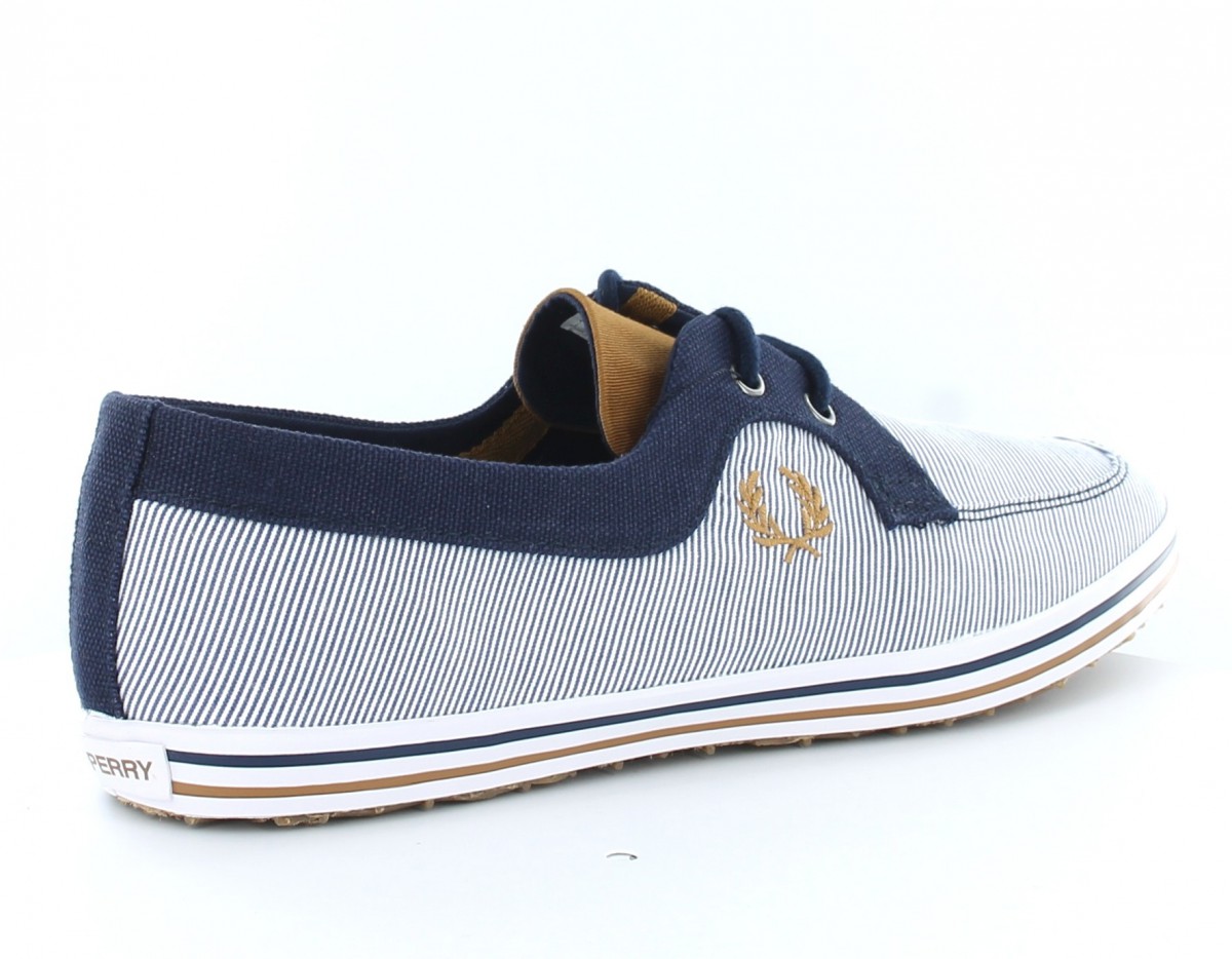 Fred Perry Drury Fine Stripe BLANC/BLEU/MARINE