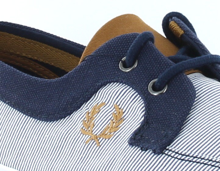 Fred Perry Drury Fine Stripe BLANC/BLEU/MARINE