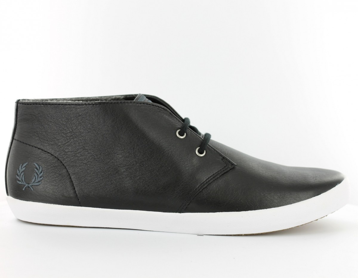 Fred Perry Byron cuir NOIR