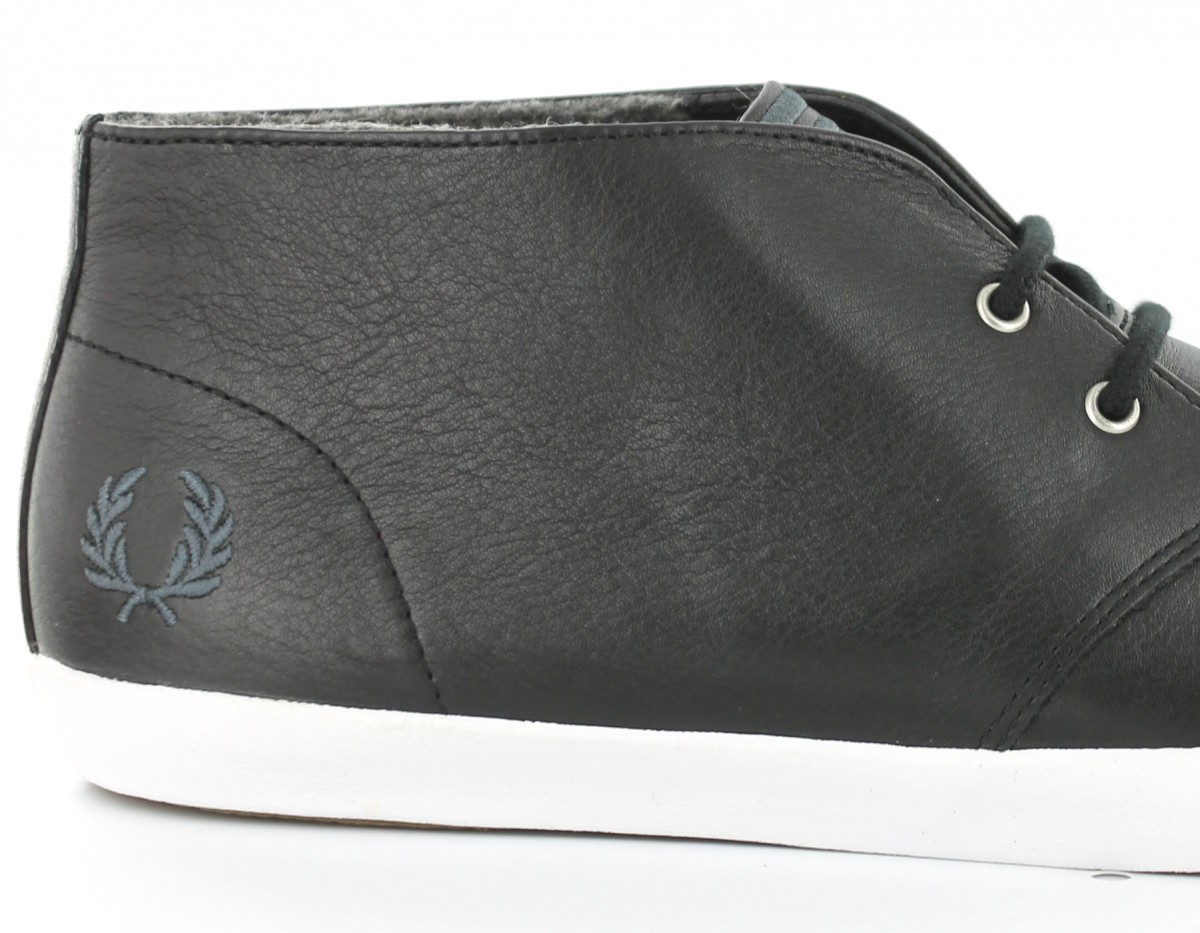 Fred Perry Byron cuir NOIR