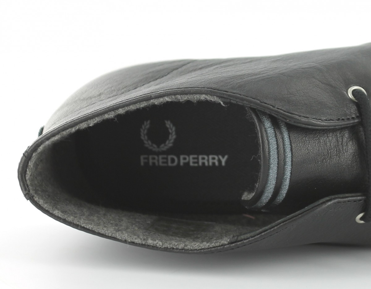 Fred Perry Byron cuir NOIR