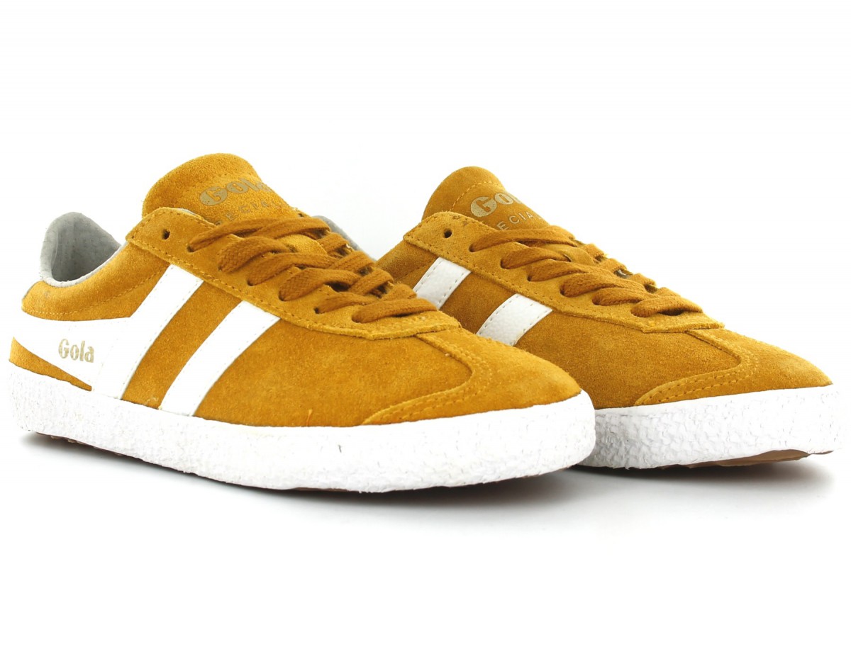 Gola Specialist Suede Femme Jaune Sun-White