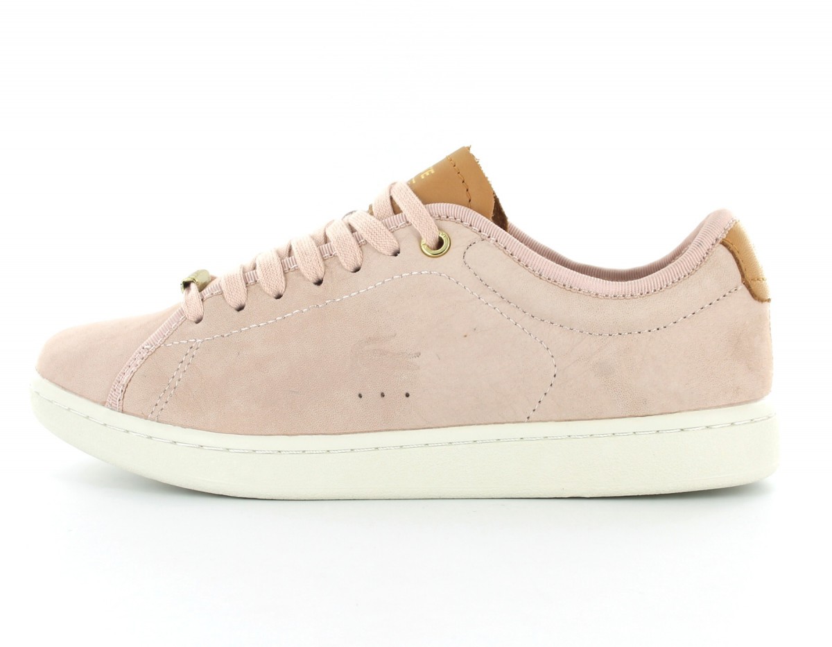 Lacoste Carnaby evo 317 Suede Rose-Blanc