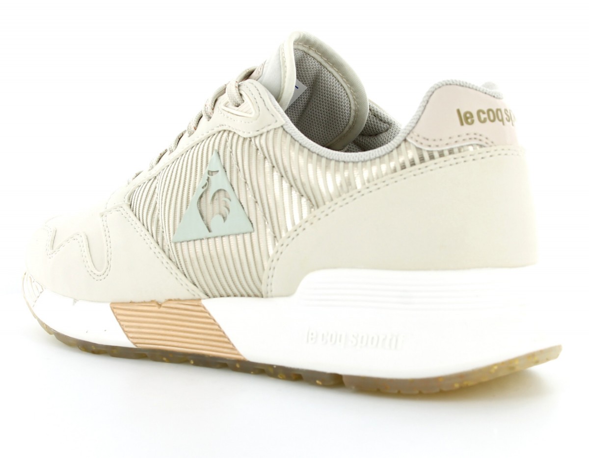 Lecoqsportif Omega x  Striped Sock Beige-Rose Gold