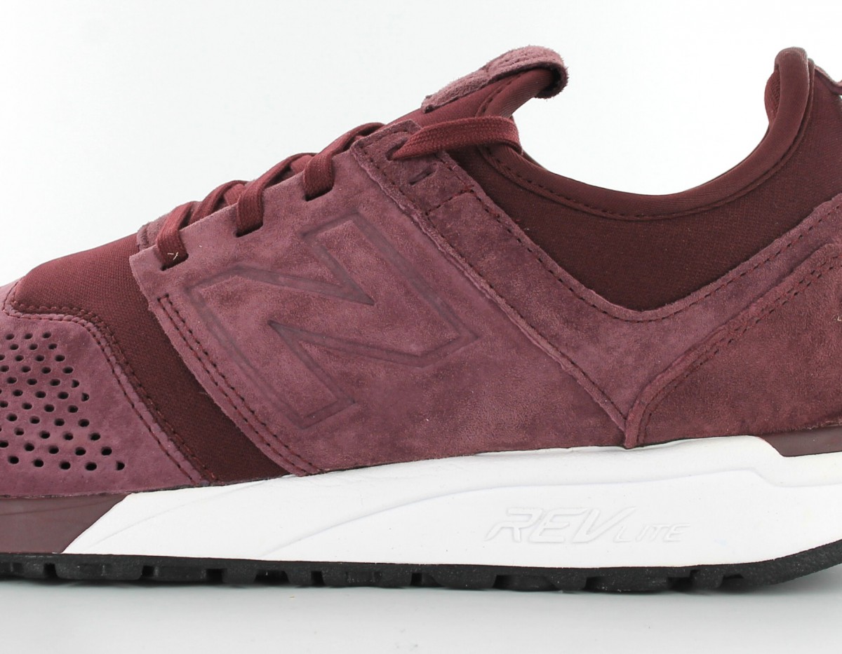 New Balance 247 Luxe Suede Bordeaux-Blanc