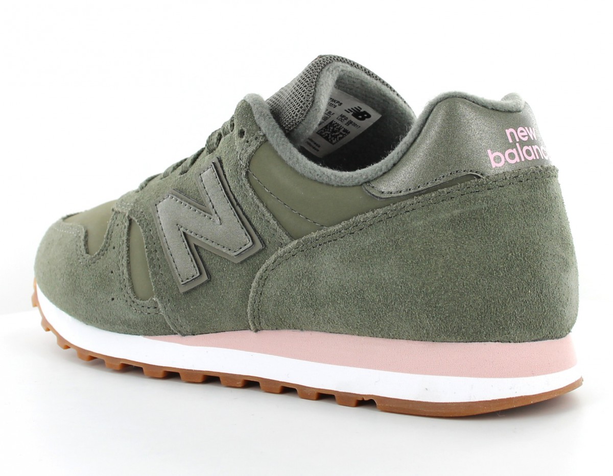 New Balance 373 Femme Suede Kaki-Rose