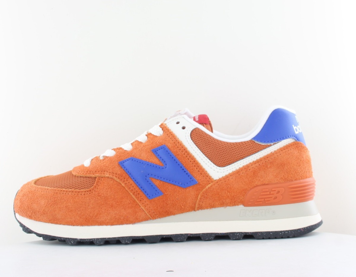 New Balance 574 orange bleu beige