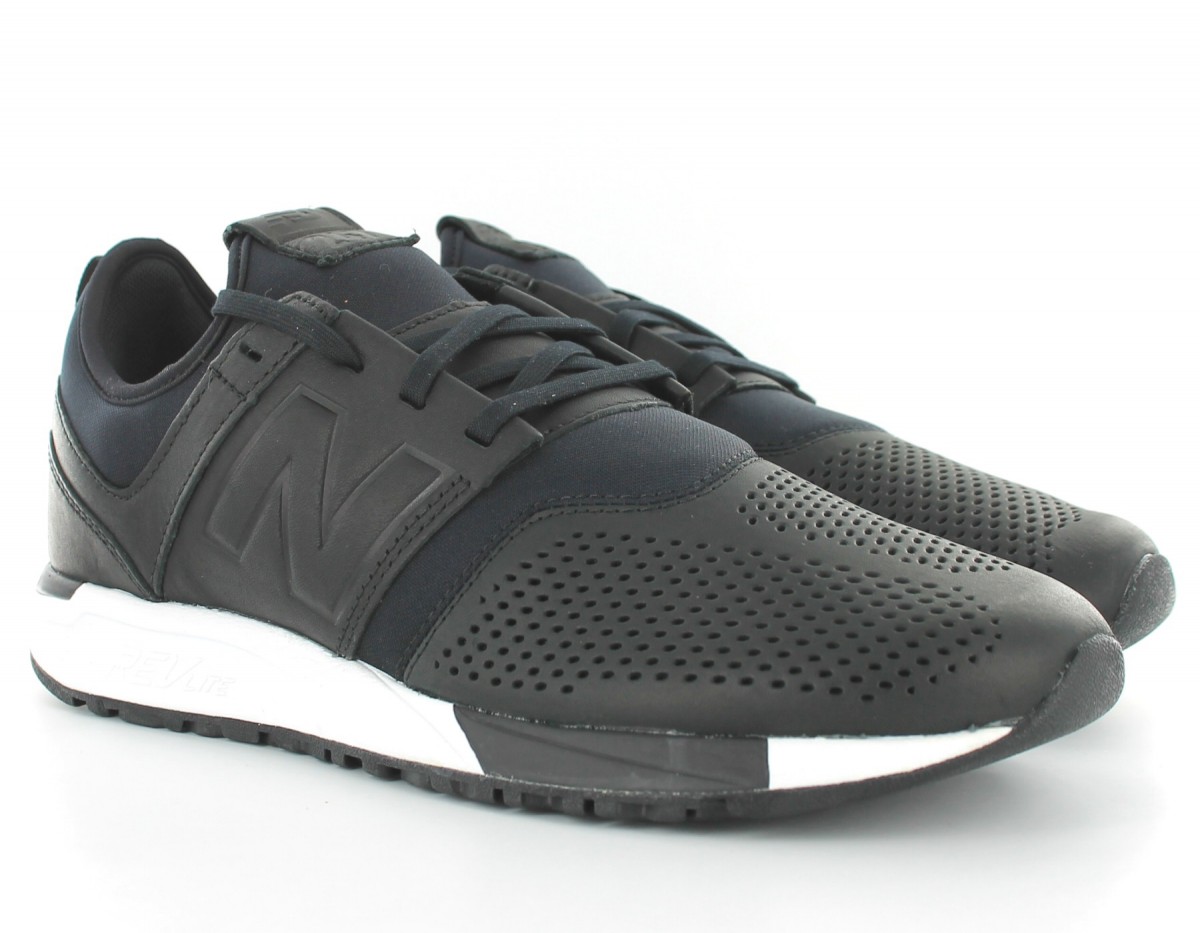 New Balance 247 Cuir Noir-Blanc