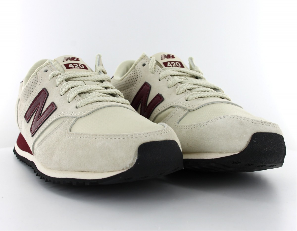 New Balance 420 femme beige-bordeaux