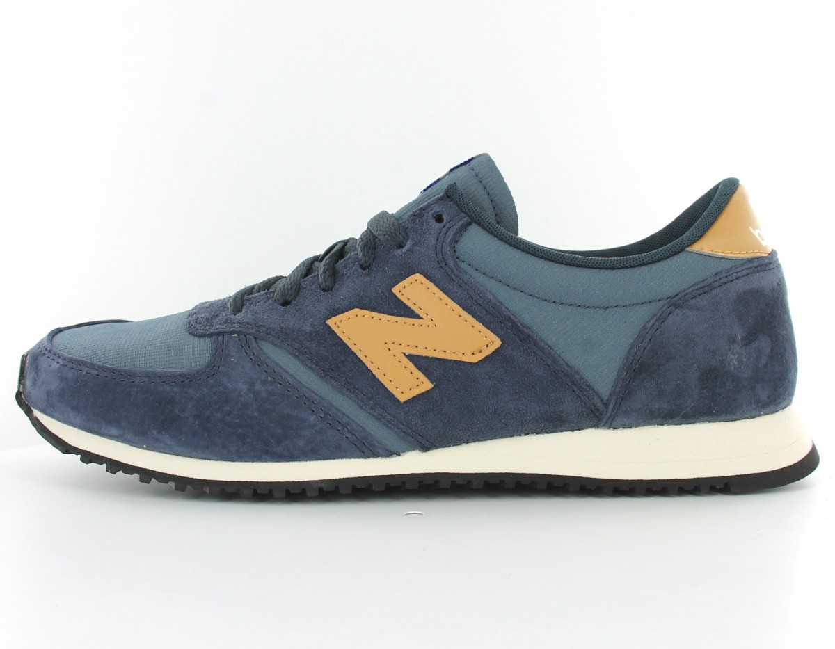 New Balance 420 Suede Homme Bleu Marine-Beige