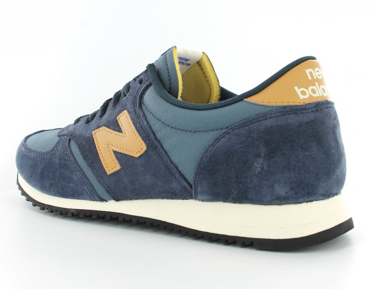 New Balance 420 Suede Homme Bleu Marine-Beige