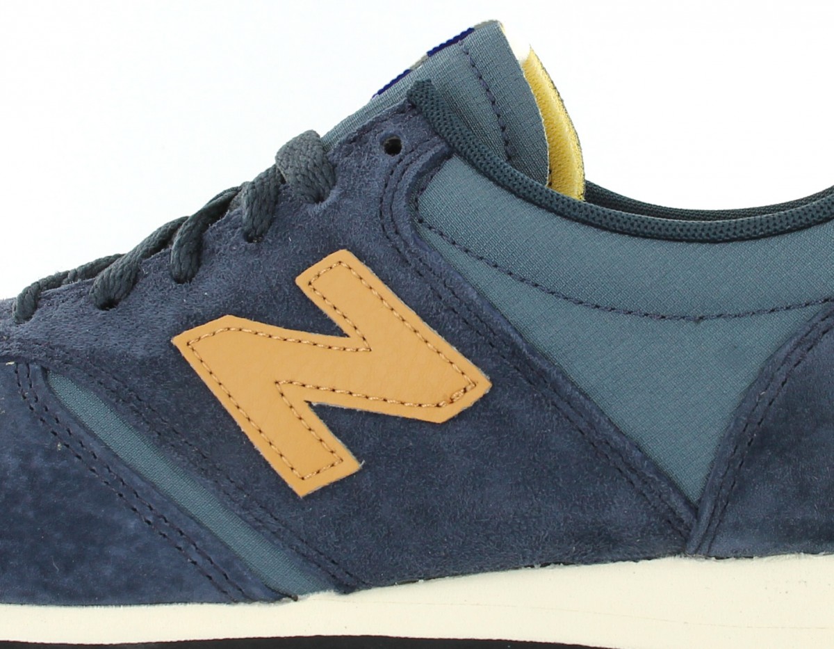 New Balance 420 Suede Homme Bleu Marine-Beige