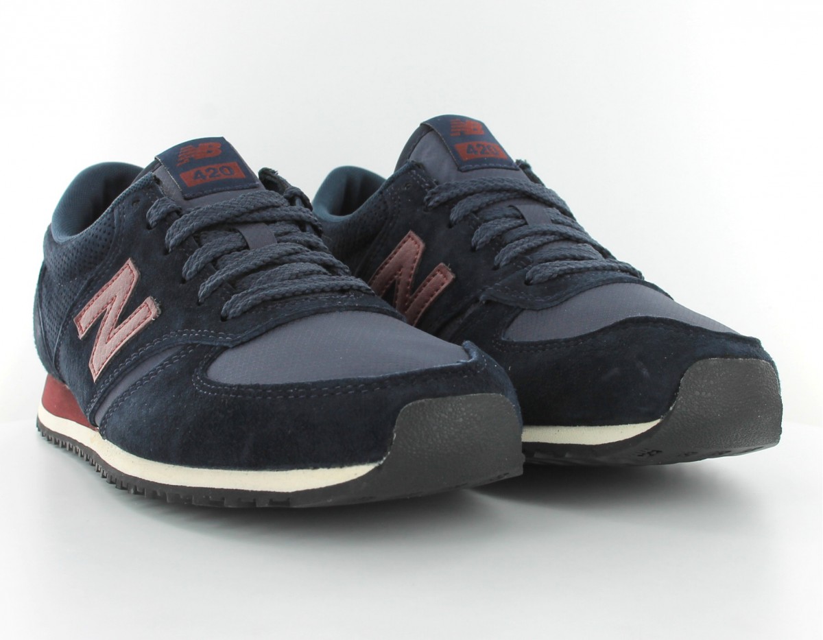 New Balance 420 Suede Homme bleu-marine-bordeaux