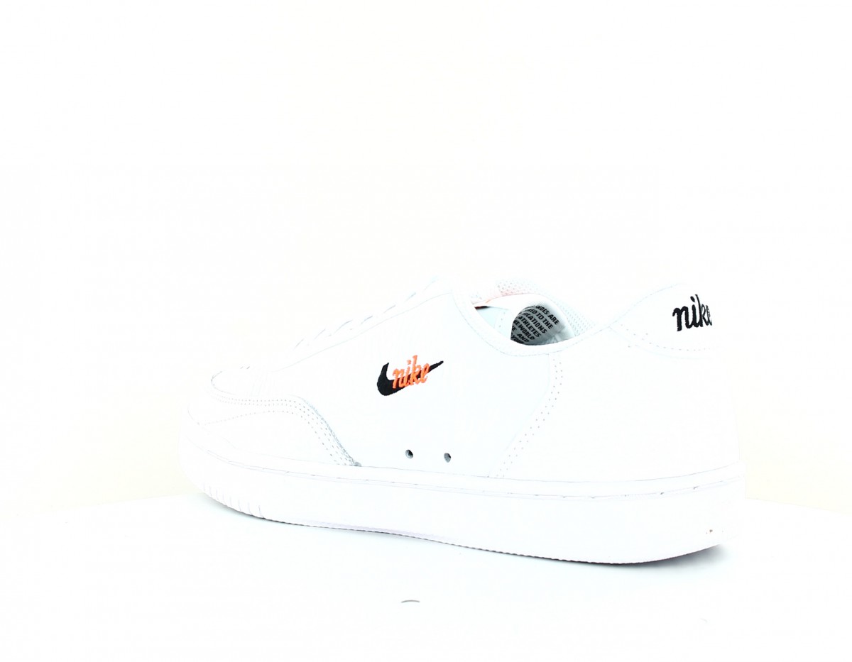 Nike Court vintage premium blanc noir orange