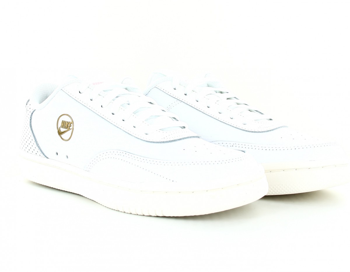 Nike Court vintage premium femme blanc or rose