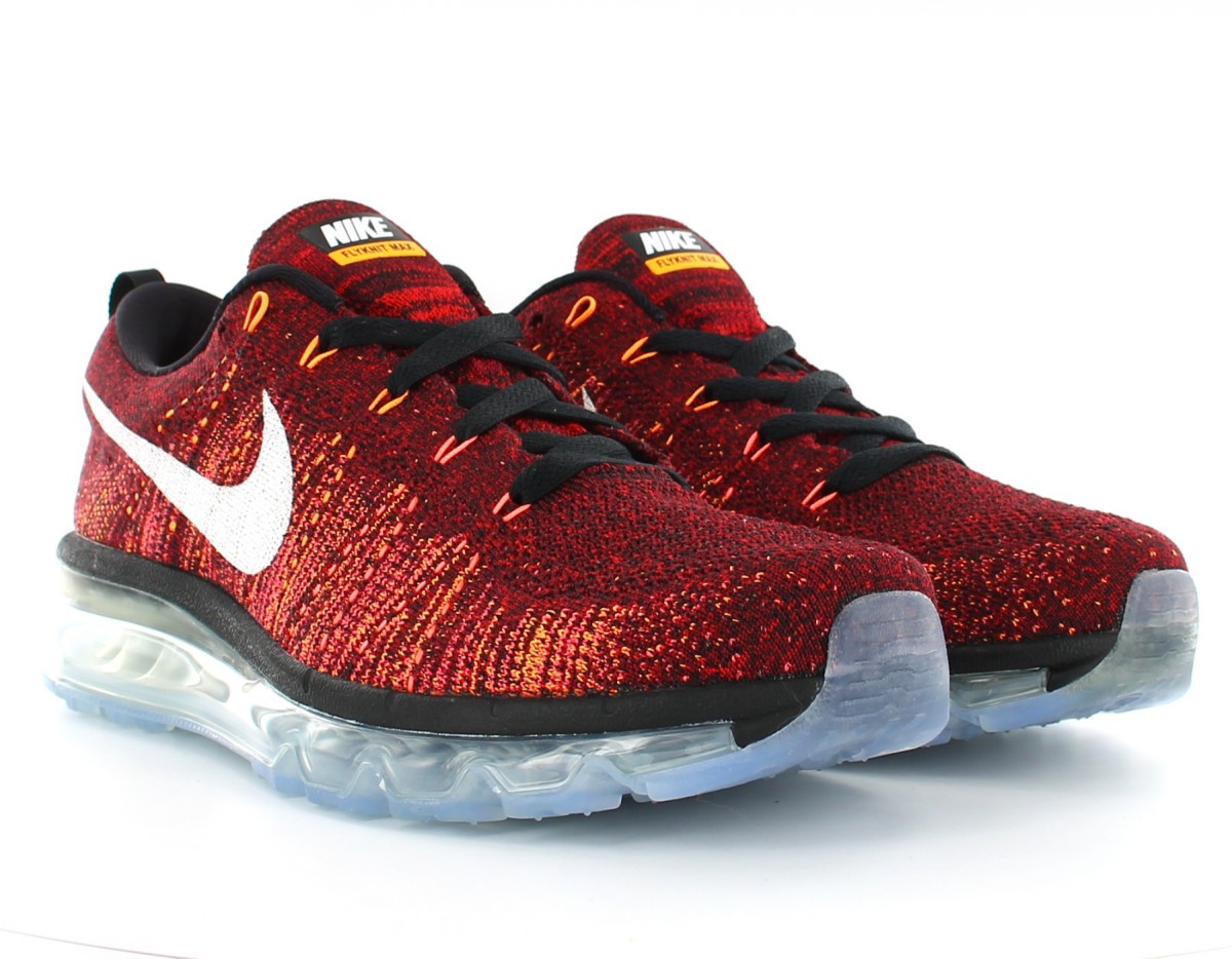 Nike Flyknit Max Black/Summit-white-Team Red