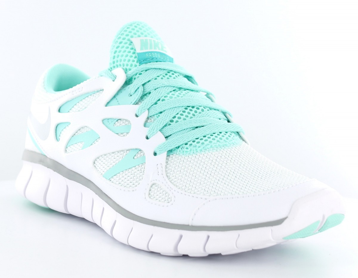 Nike Free run 2 femme BLANC/BLEU/CIEL