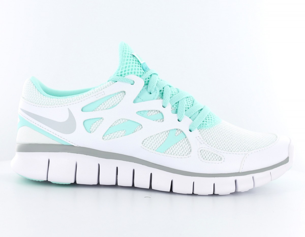 Nike Free run 2 femme BLANC/BLEU/CIEL