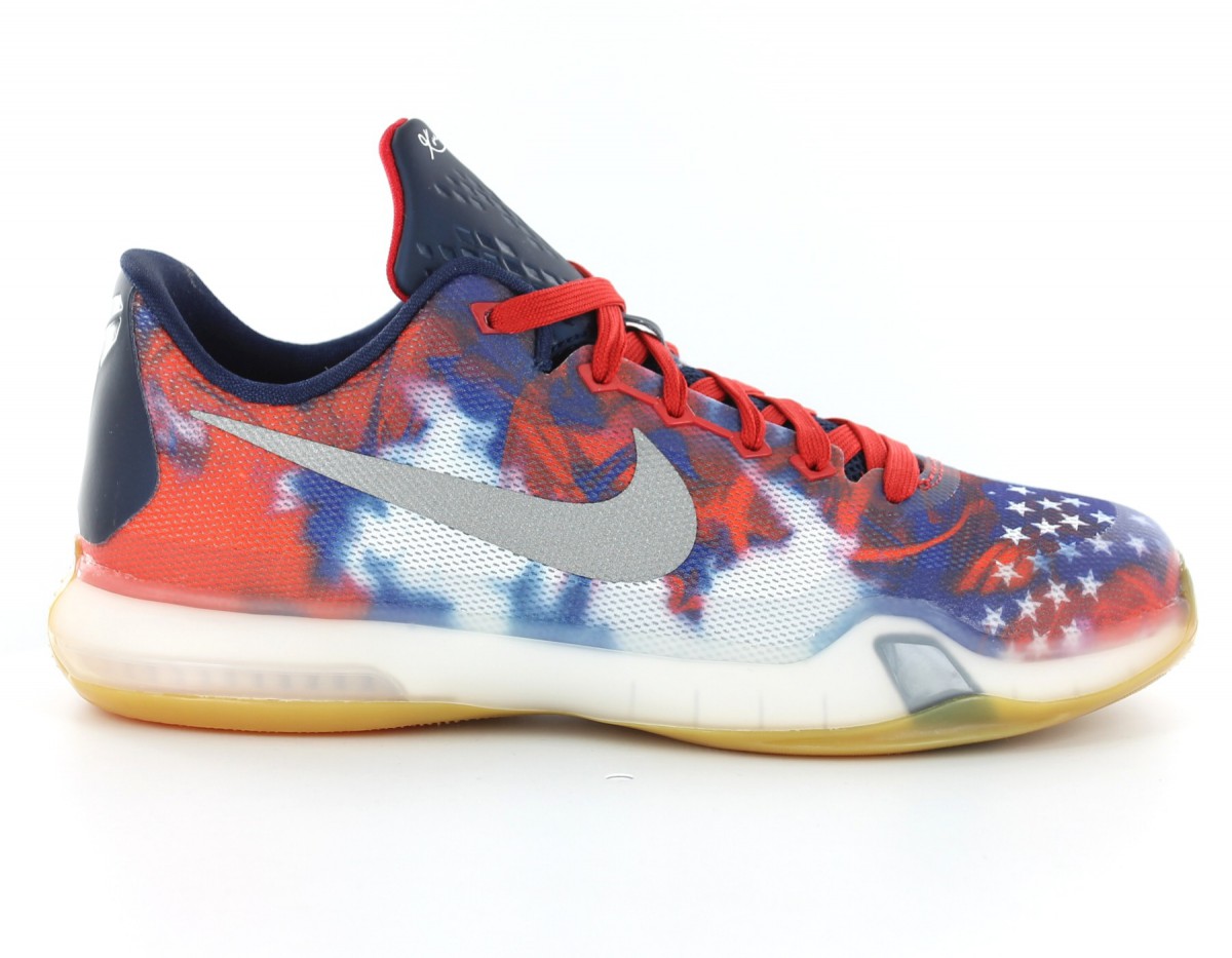 Nike Kobe 10 USA independance day gs ROUGE/BLEU