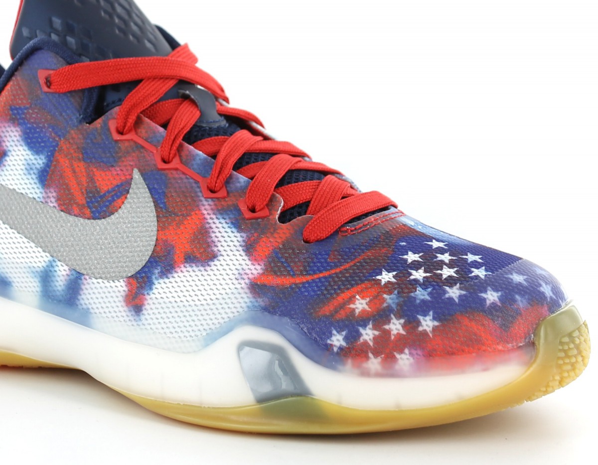 Nike Kobe 10 USA Independance day ROUGE/BLEU/GRIS