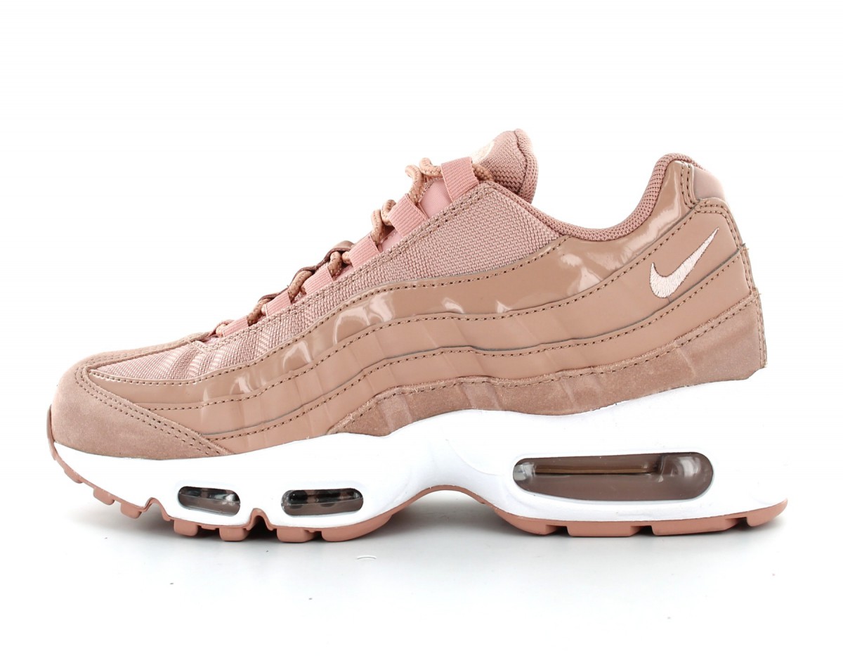 air max 95 blanche bleu rose