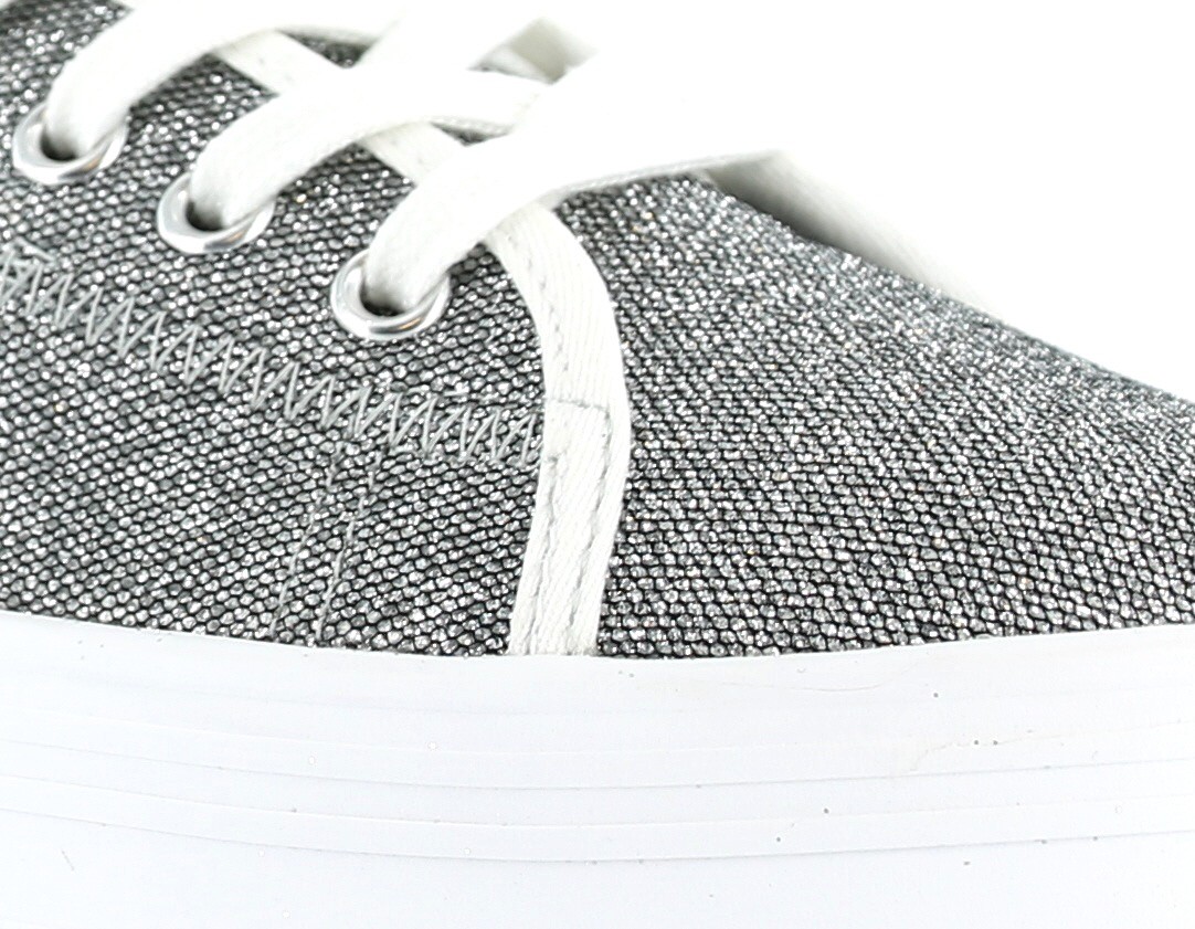 Noname Plato Sneaker Strass GRIS/BLANC