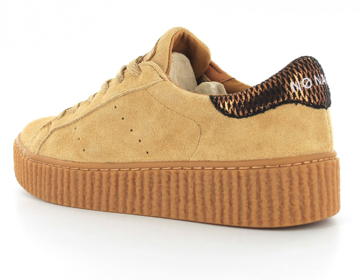 Noname Picadilly Sneakers Suede Beige/Gomme