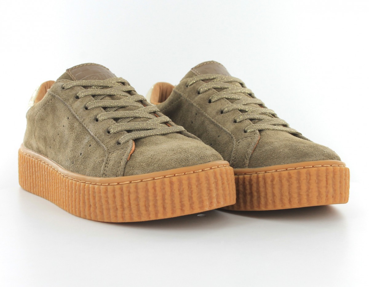 Noname Picadilly Sneakers Suede marron taupe
