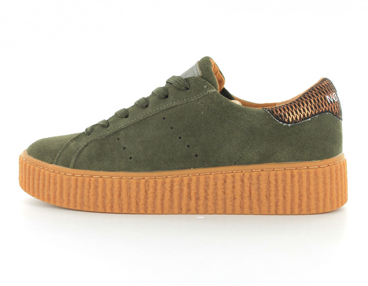 Noname Picadilly Sneakers Suede vert kaki