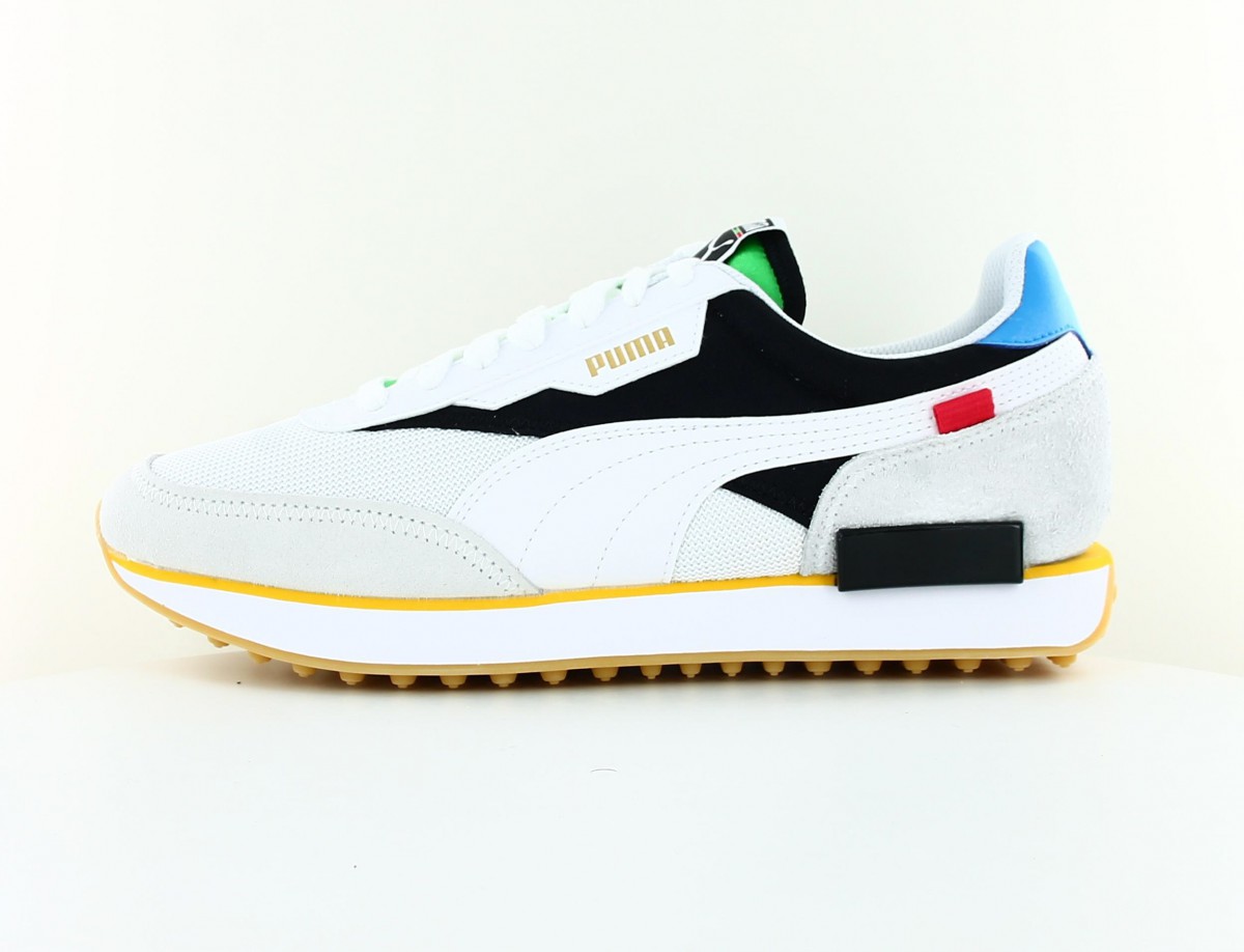 Puma Future rider whorldhood blanc noir multicolor