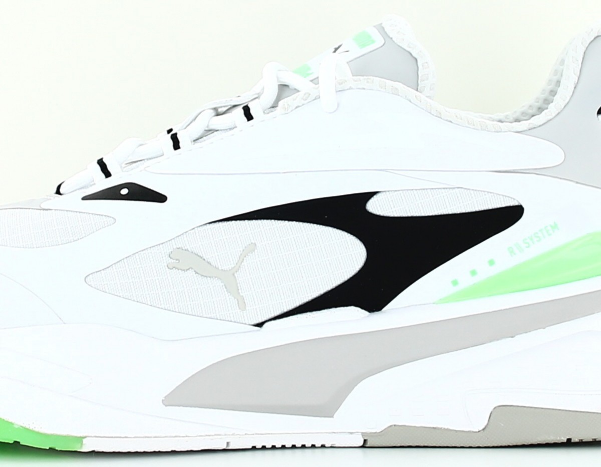 Puma Rs fast tech blanc gris vert