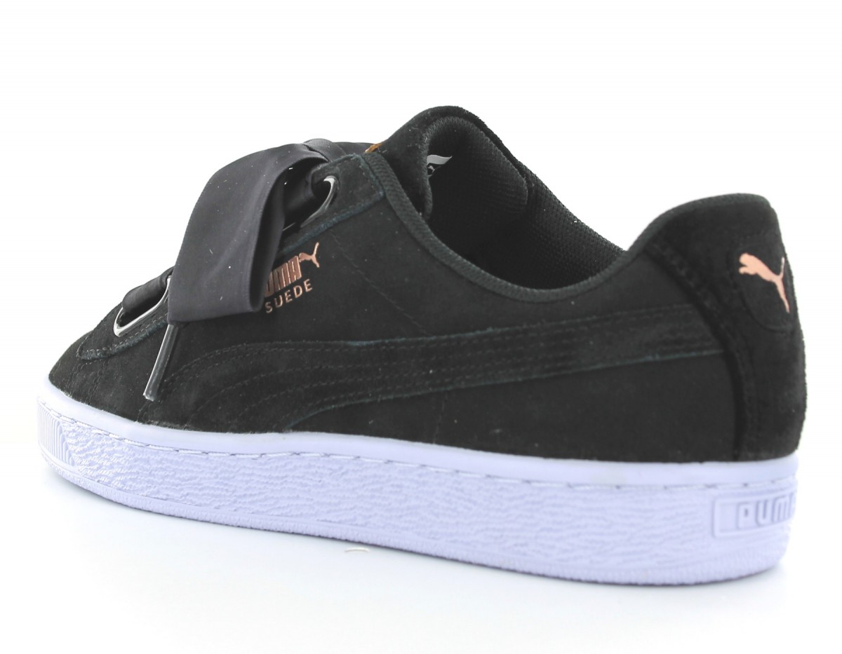 Puma Suede Heart Vr Noir-Rose-gold