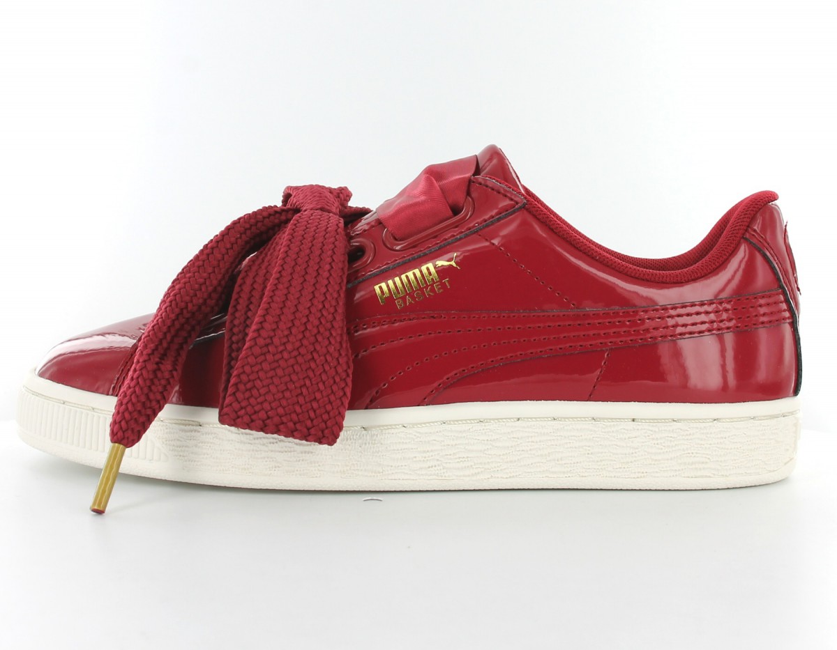 Puma Basket Heart Patent women Tibetan Red