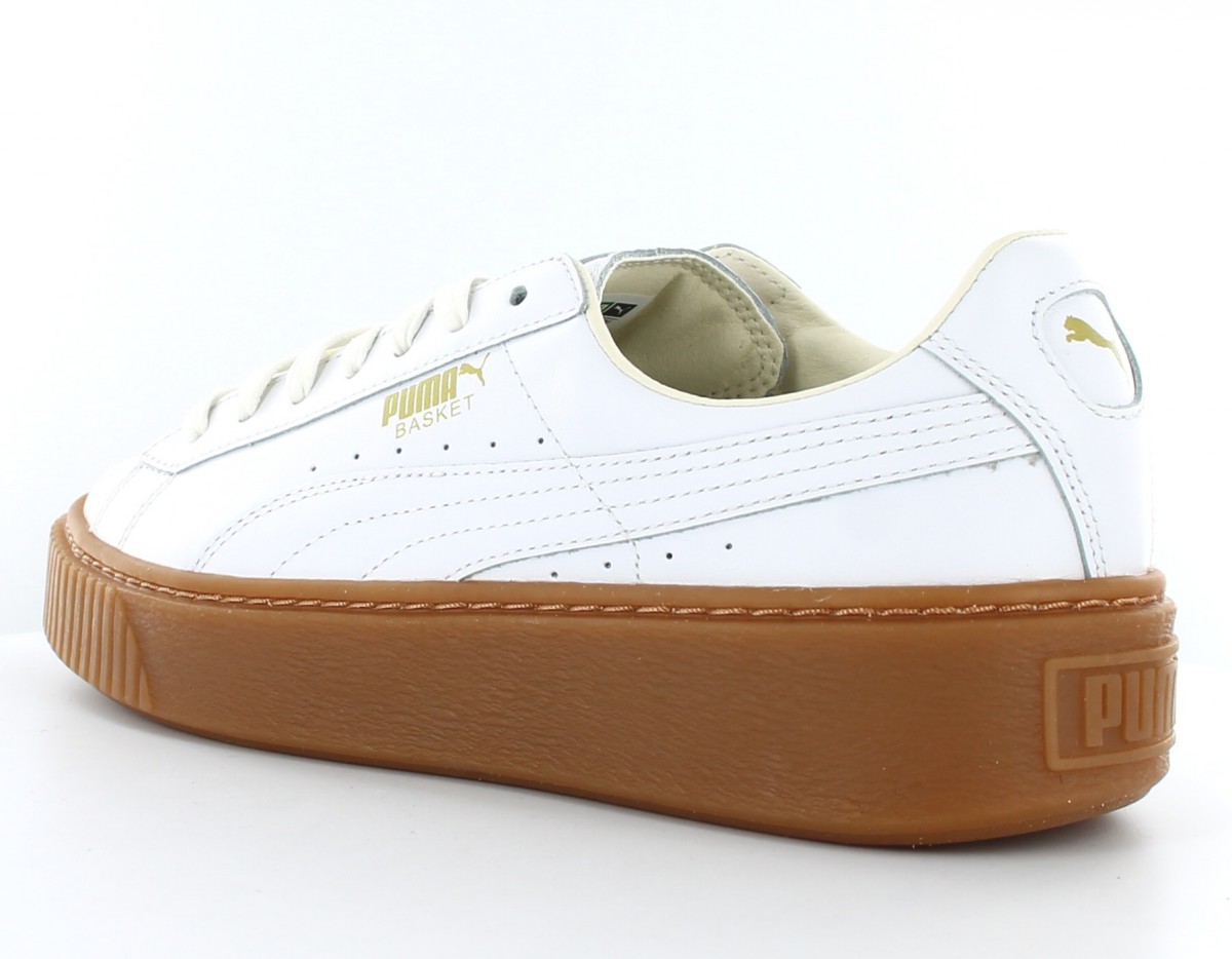 Puma Basket Platform Core White/gum