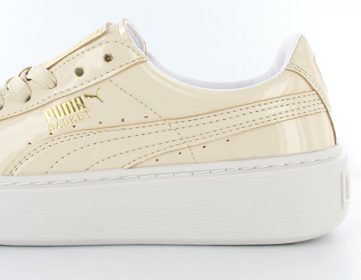 Puma Basket platform patent beige oatmeal