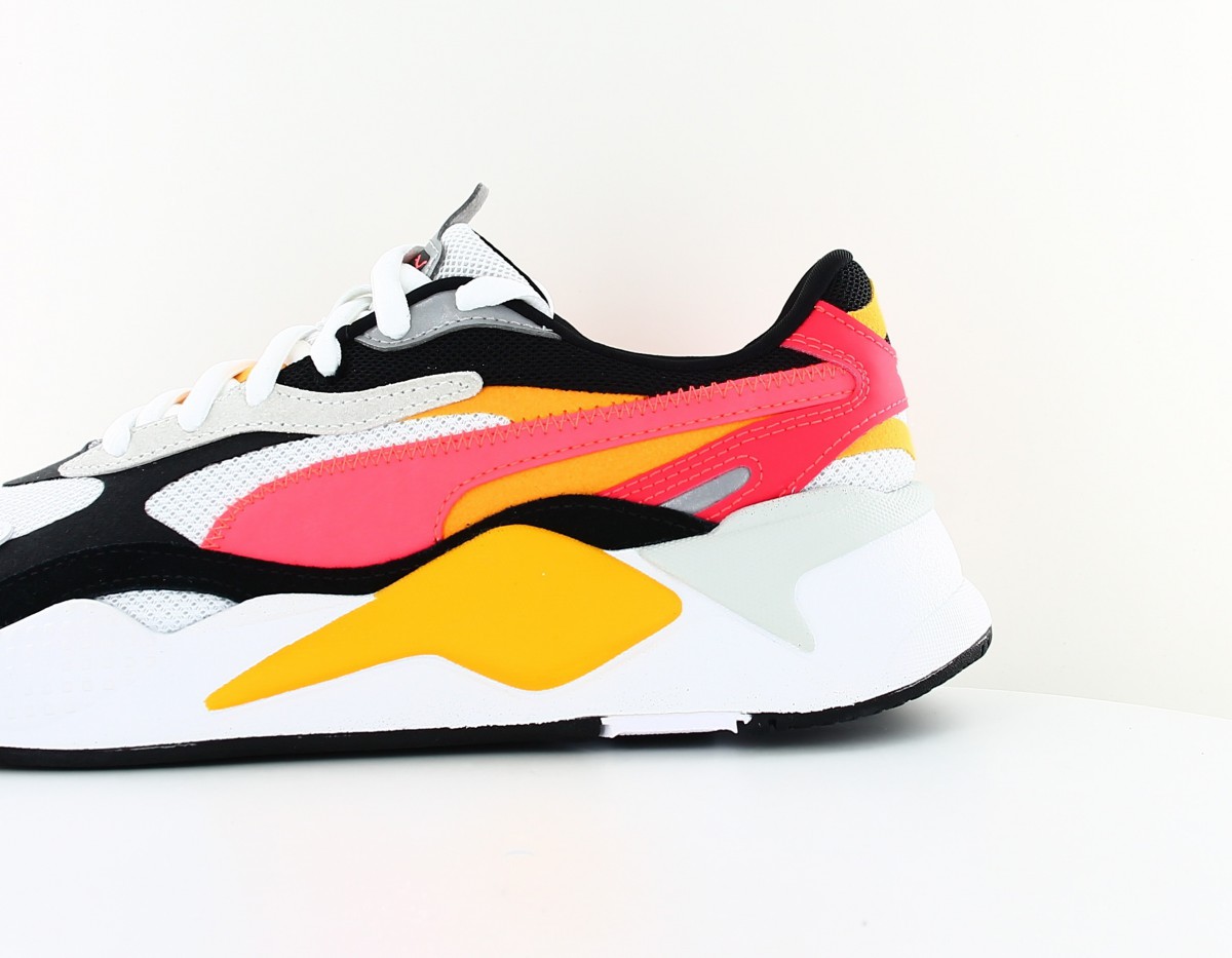 Puma Rsx 3 puzzle blanc noir rose crimson jaune