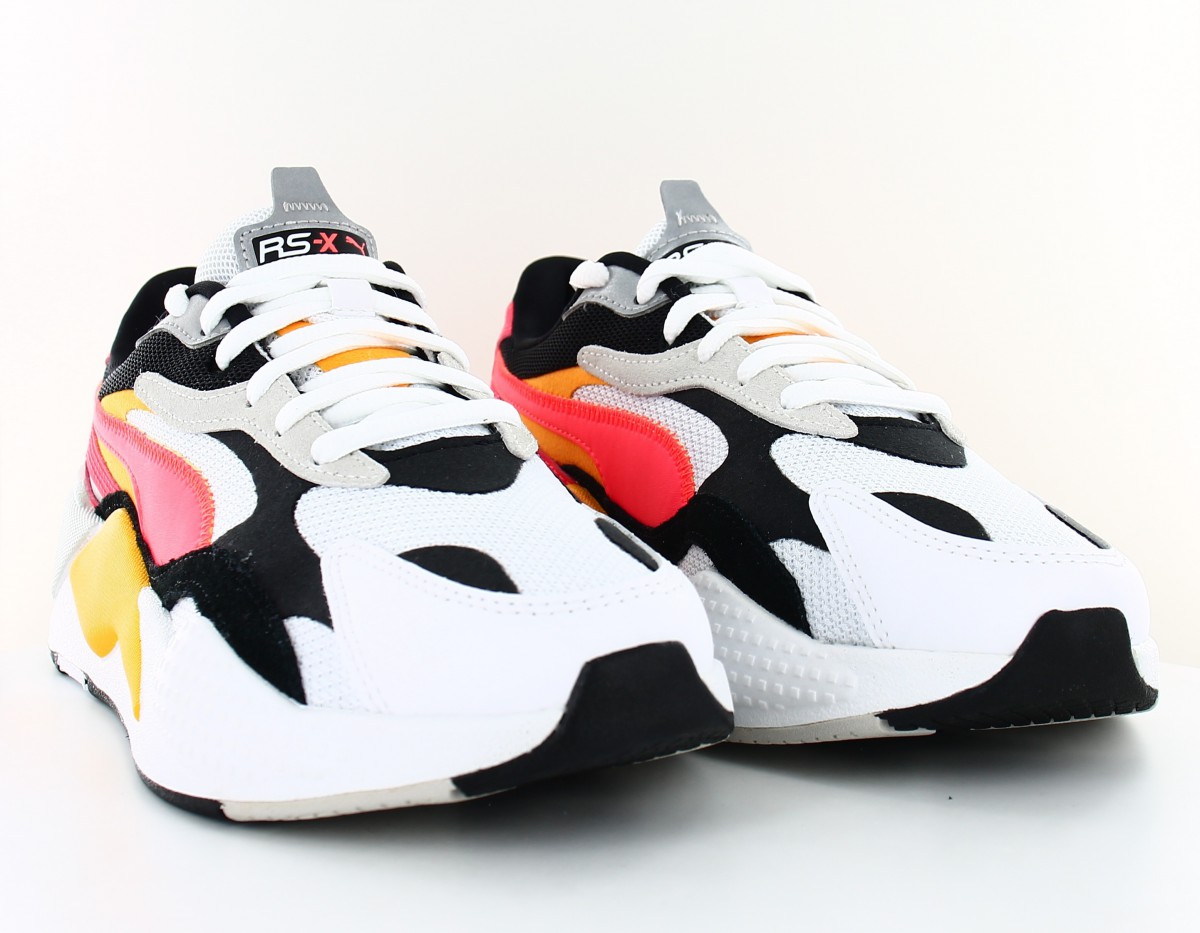 Puma Rsx 3 puzzle blanc noir rose crimson jaune