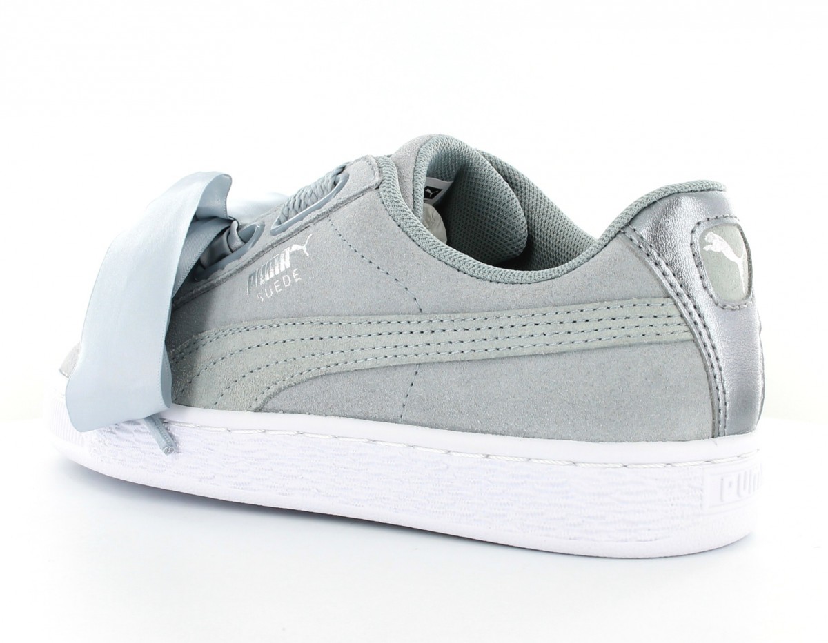 Puma Suede Heart Safari gris silver