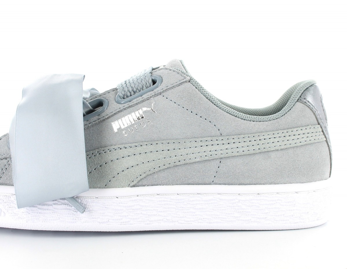 Puma Suede Heart Safari gris silver